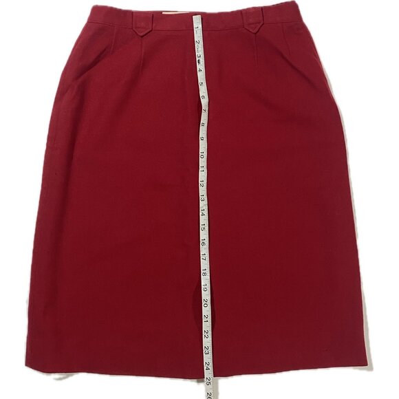 Pendleton Vintage 1950s 100% Wool Red Western Skirt Size 16 Belt Loops - Picture 6 of 8